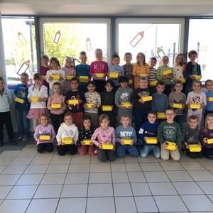 Bio-Pausenbrot-Boxen für die Klassen 1a und 1b